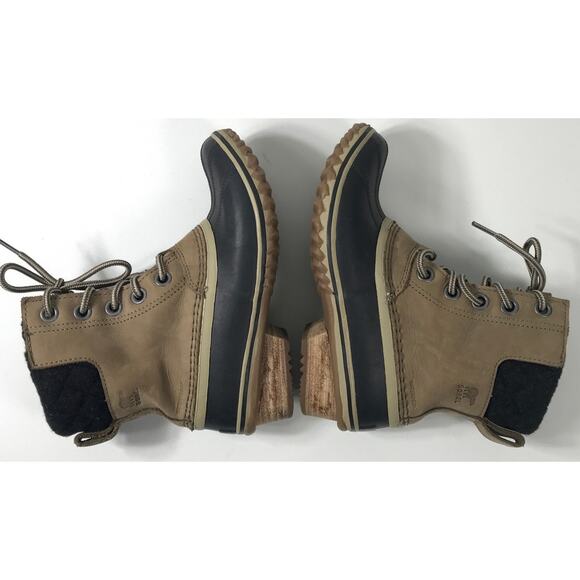 Sorel Women’s 6 Slimpack Lace III Waterproof Brown Khaki Boots - Picture 1 of 8